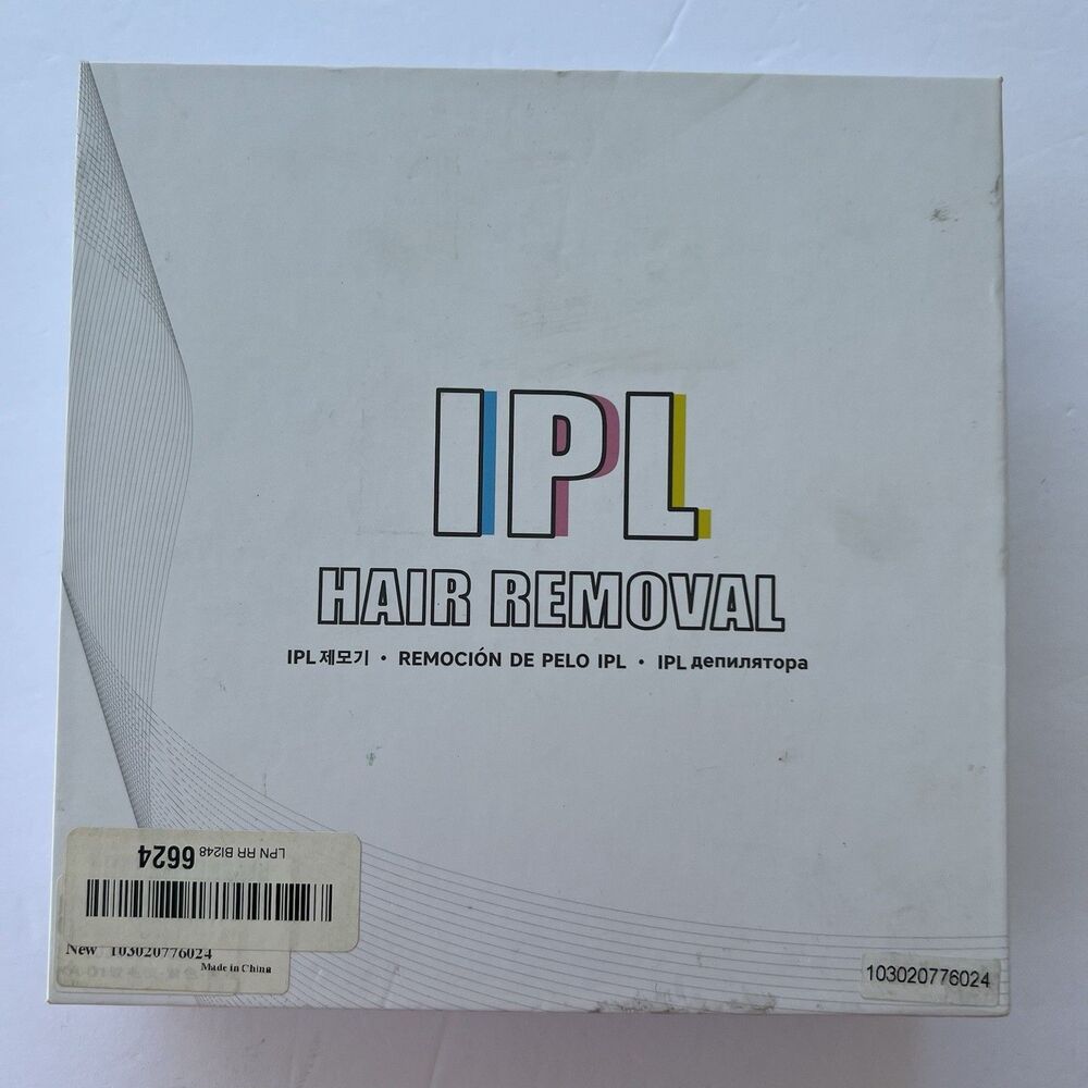 IPL Hair Removal Device White/Beige Set w/ Manual, Power Adapter, USB Cable